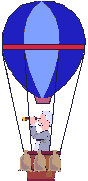 Mann im Heißluftballon